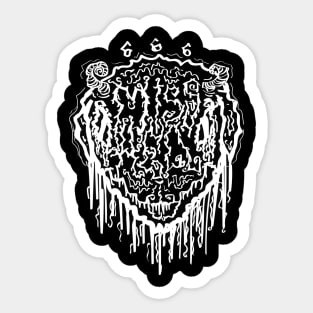 white baphomet Sticker